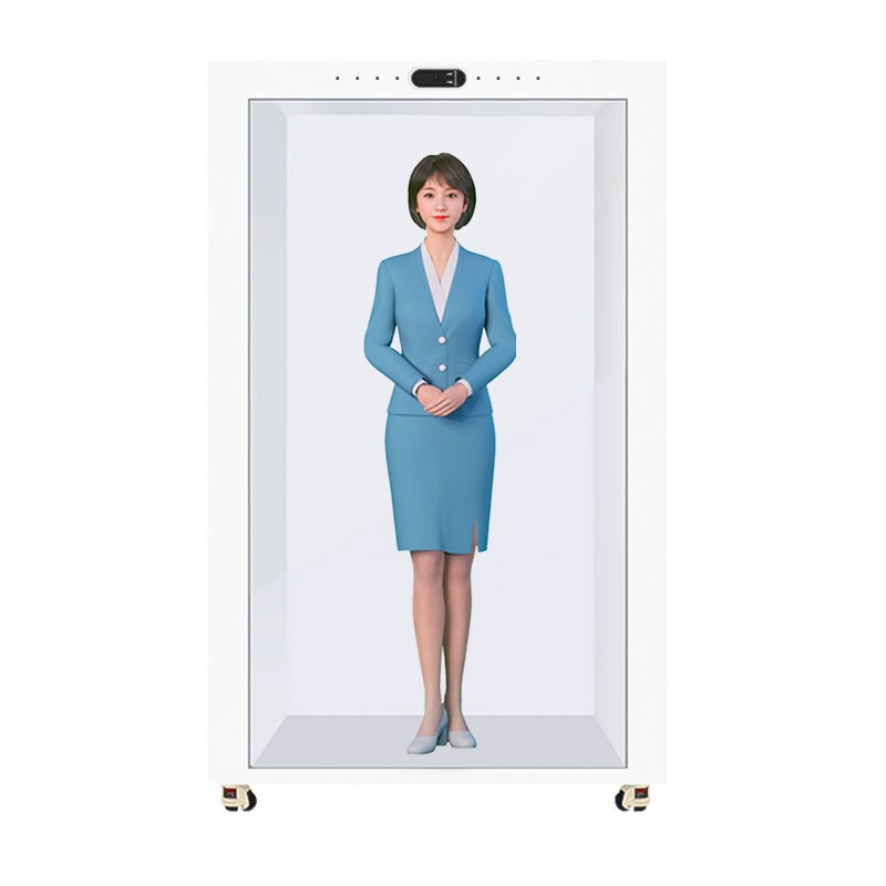 86寸AI數字人透明柜